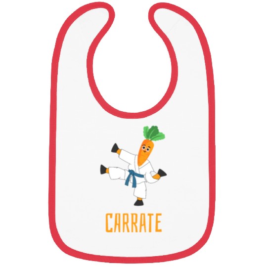 Carrate Carrot Lover Karate Coach Martial Artist Bibs