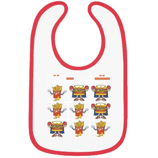 Tic Tac Toe French Fries Chips vs. Burger Bibs