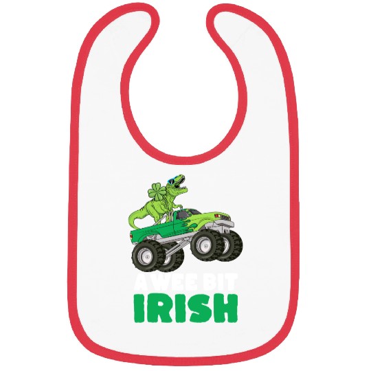 St Patricks Day A Wee Bit Irish T-Rex Truck Bibs