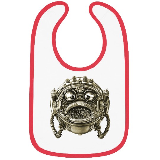 antique radio monster tarnished gold color Bibs