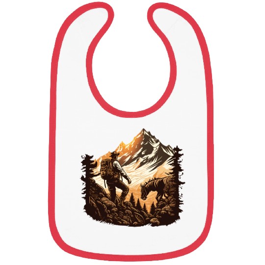 walking in mountains Bibs