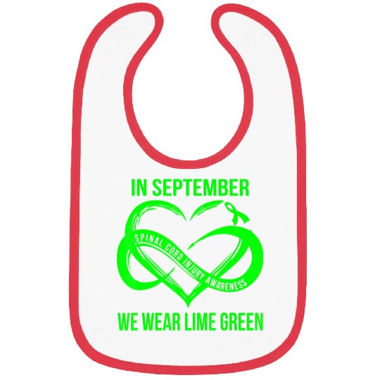 In September We Wear Lime Green Spinal Cord Injury Bibs