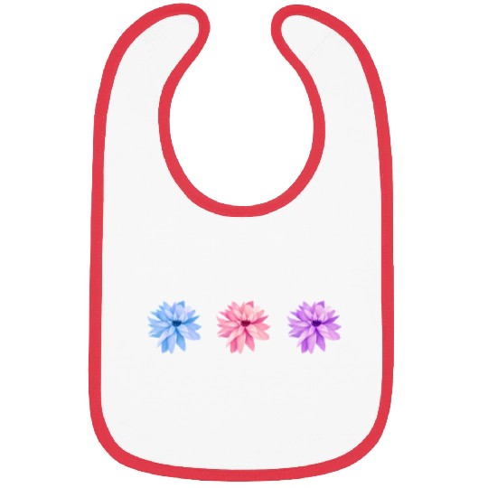 Pastel Flowers Bibs