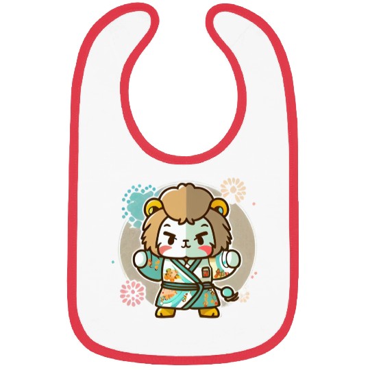 Lion kimono Bibs