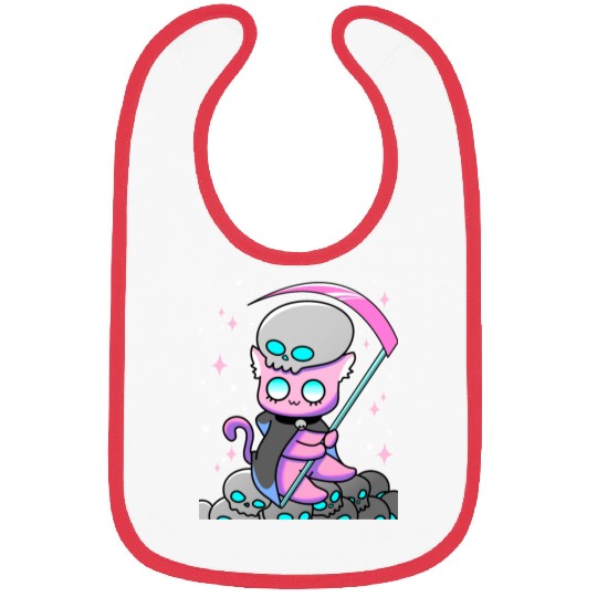 Kawaii Pastel Goth Anime Tarot Card Death Cute Wit Bibs
