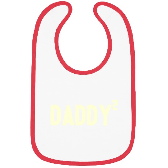Mens Daddy to be of 2 kids 2nd power squared Dad s Bibs