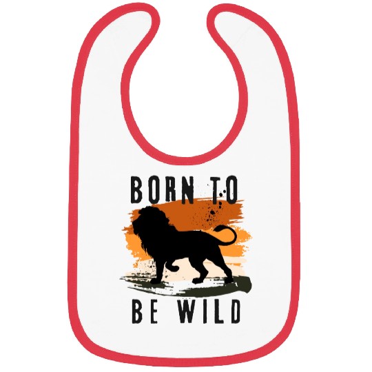 Born to be wild Lion Animal Design Bibs
