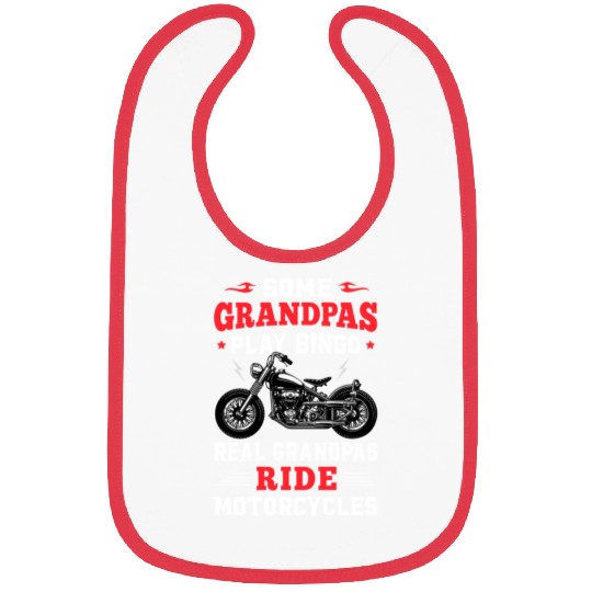 Grandpas Play Bingo Real Grandpas Ride Motorcycles Bibs