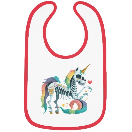 Unicorn Skeleton Bibs