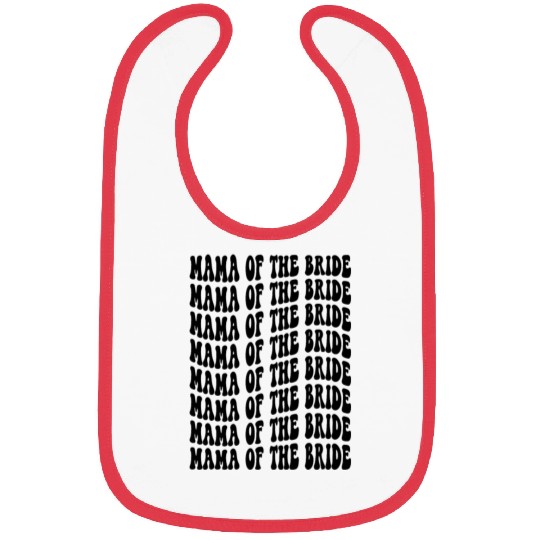 Mother of the Bride - Black Bridal Party Design Bibs