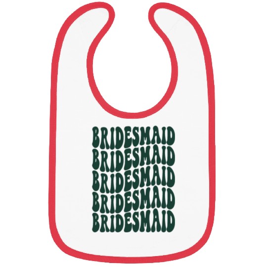 Bachelorette Party Bridesmaid Emerald Green Design Bibs