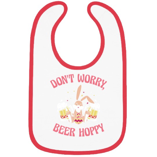 Easter Bunnies Beer Drinking Holiday Rabbit Bibs