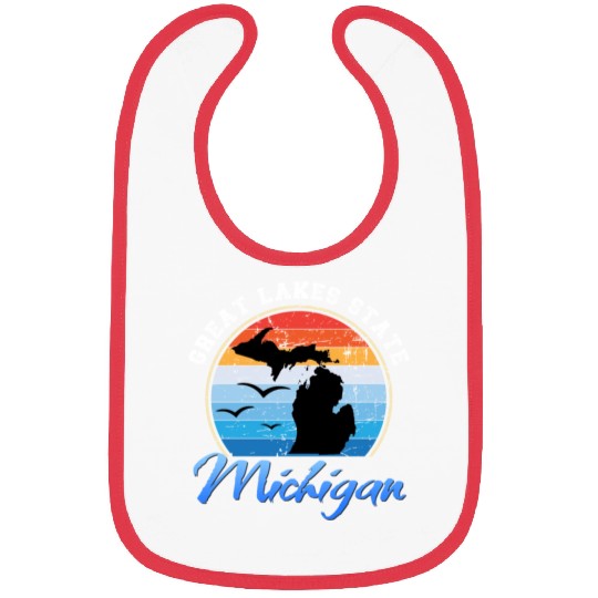 Michigan The Great Lakes State Bibs