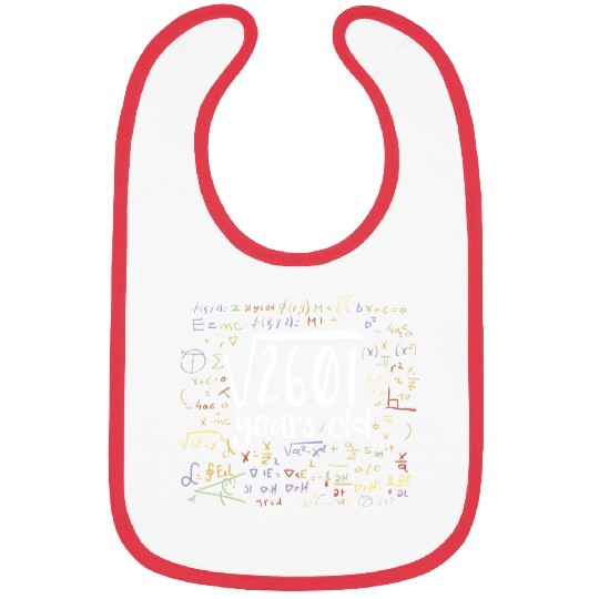 51st Birthday Square Root of 2601: 51 Years Old Bibs