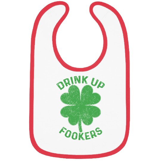 Drink Up Fookers Irish St Patricks Day Beer Drunk Bibs