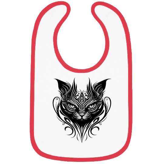 T Tattoo Cat Bibs