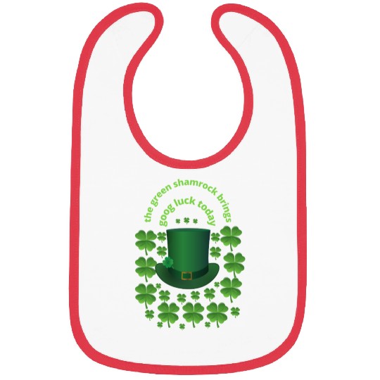 St patrick s day green shamrock Bibs