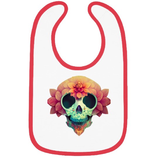 Floral Skull Candy Bibs
