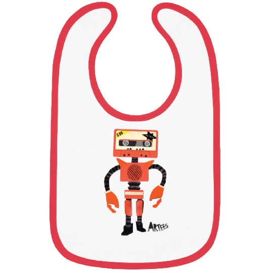 Orange Tape Robot Bibs