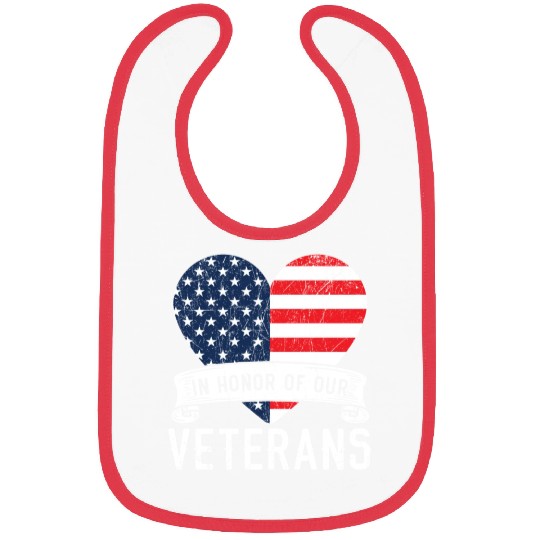 Patriotic Veteran USA Flag American Memorial Day Bibs