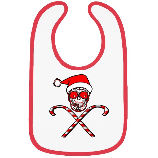 Sugar Skull And Candy Canes Bibs