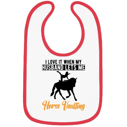 Funny Equestrian Horse Vaulting Wife Bibs