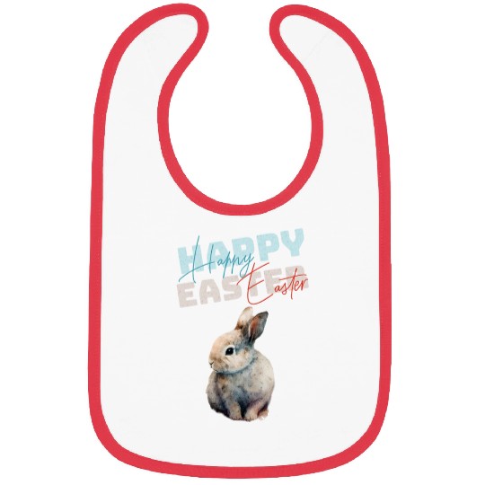 Funny Cute Happy Easter Bunny Bibs