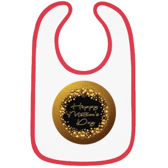 Happy Mother's Day Elegant Gold stickers Bibs