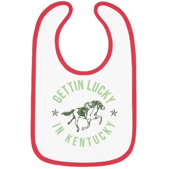 Funny Derby Vintage Getting Lucky In Kentucky Hor Bibs
