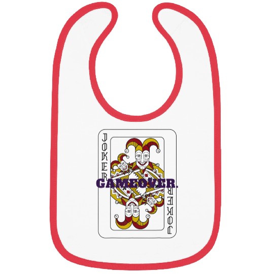 GAME OVER Joker Playing Card Bibs