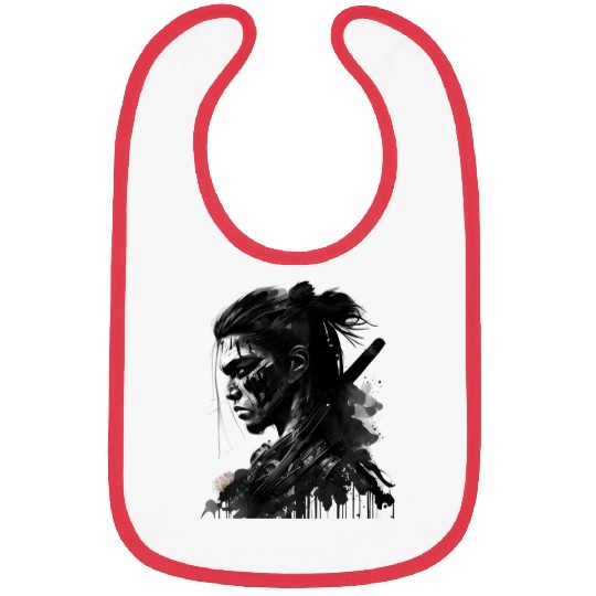 Hard Face Samurai Ink Arts Bibs