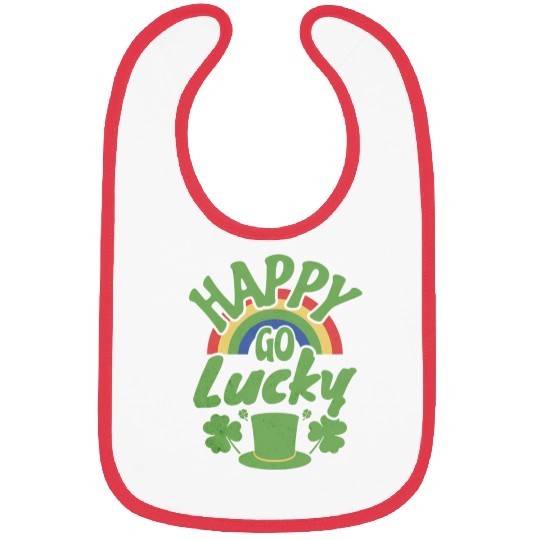happy go lucky st patricks day Bibs