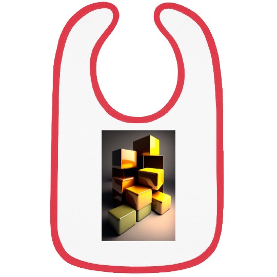 Gold Cubes Bibs