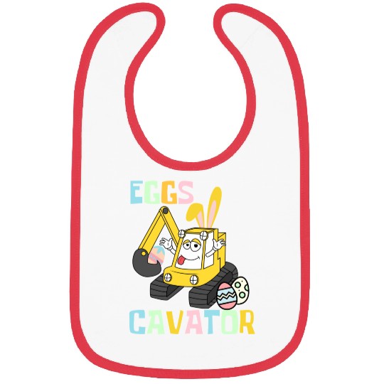 EggsCavator - Cute Funny Easter Pun Bibs