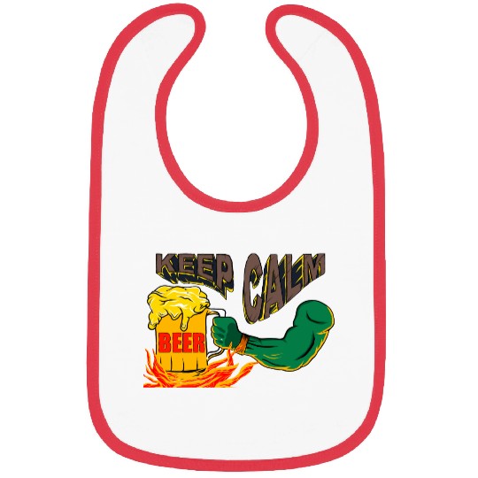 keep calm n hot beer Bibs