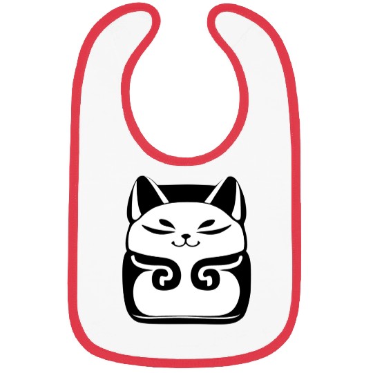 Maneki Neko Japanese Symbol of Good Luck Bibs