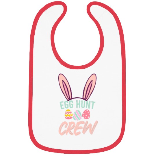Egg Hunt Crew Funny Easter Day Bibs