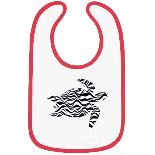 Ocean Sea Turtle, Beautiful white Foamed Waves of Bibs