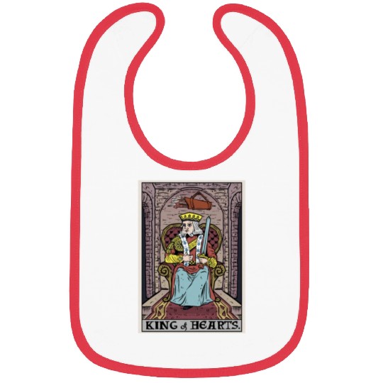 King of Hearts Tarot Card Bibs