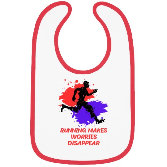 running makes worries disappear Bibs