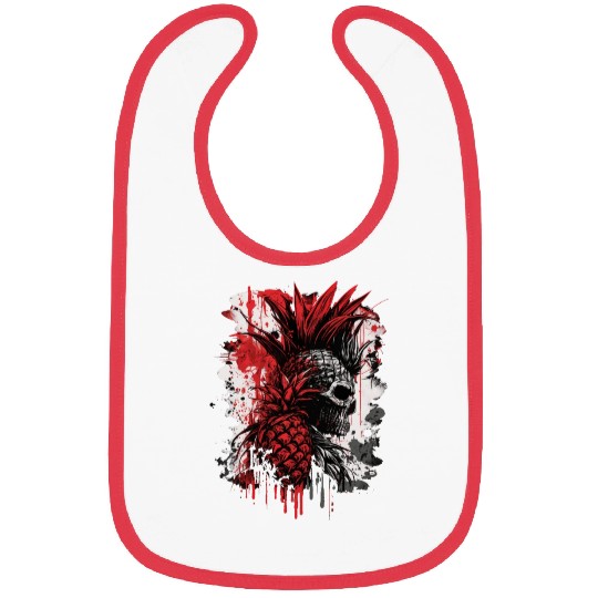 scary pineapple punk Bibs