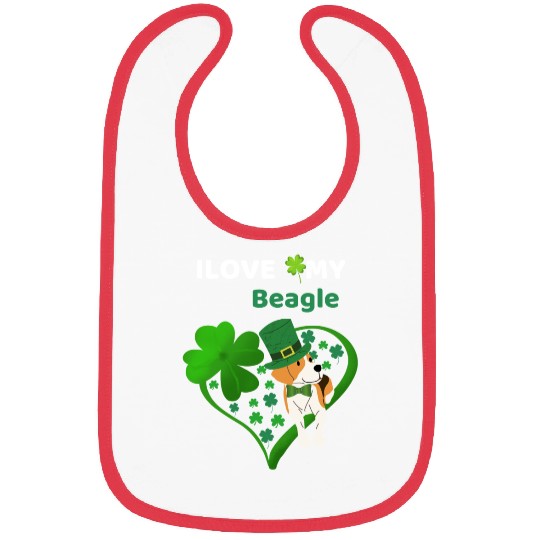 Irish Shamrock St Patrick's Day Beagle Cool Bibs