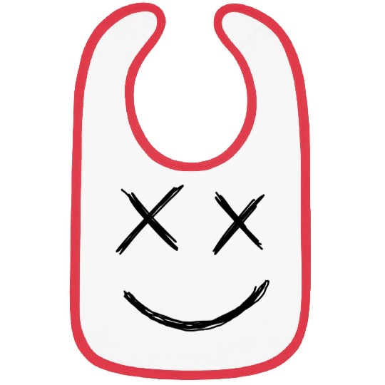 Acid House Smile Face Sticker X X Bibs