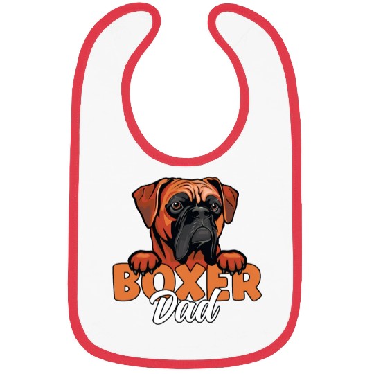 Boxer Dad Dog Lover Boxer Dog Father Boxer Dog Bibs