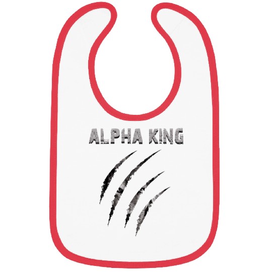 Alpha king | wolf appears through traces of claws Bibs
