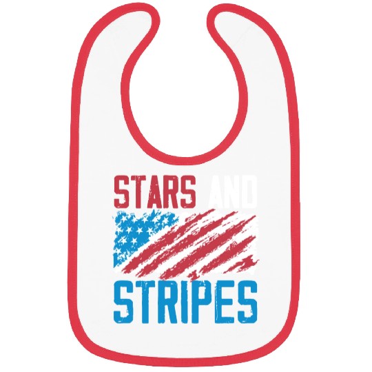 Stars And Stripes America USA Flag 4th Of July Bibs