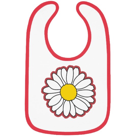 red daisy flower Bibs