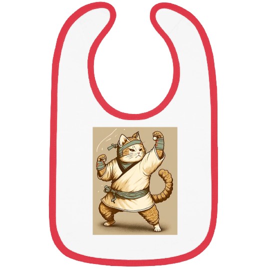 Cat Ninja Anime Style Cat Lover Bibs