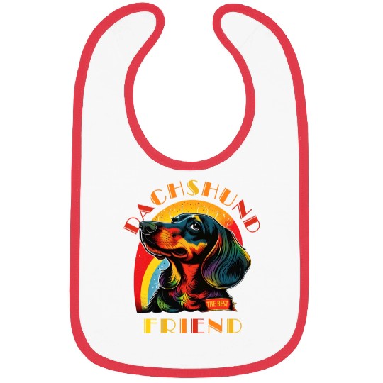 Dachshund The Best Friend Bibs
