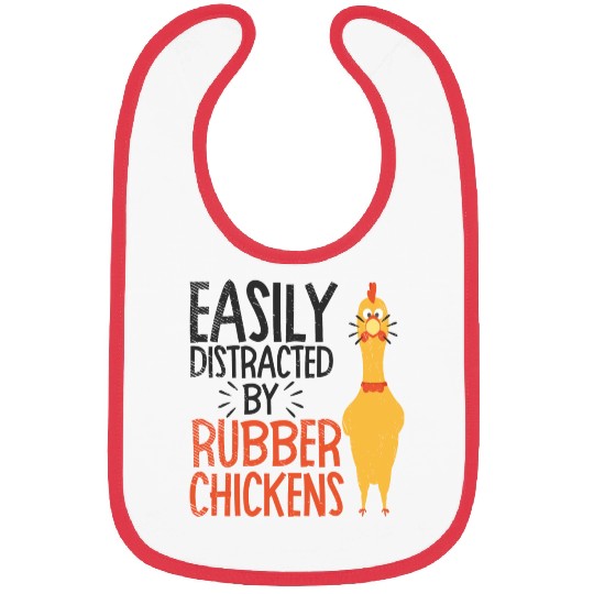 Rubber Chicken Enthusiast Loud Scream Yellow Bibs